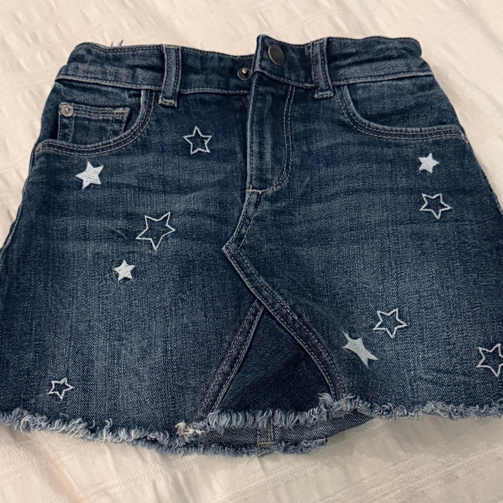DL1961 Dark Blue Star Denim Skirt